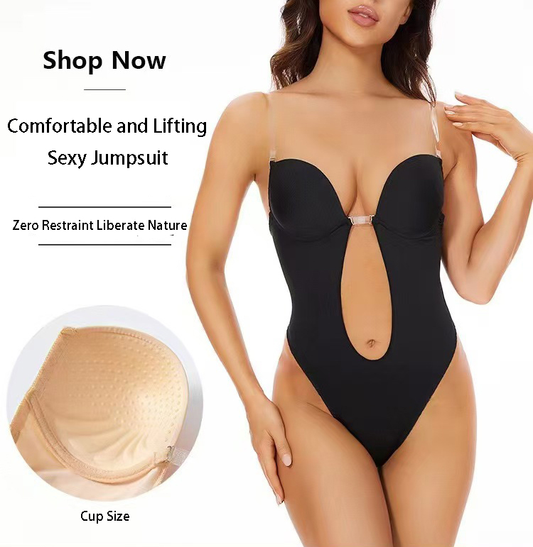 Plunge Bra Push Up - Anti Slip Glue Backless Body Shaper