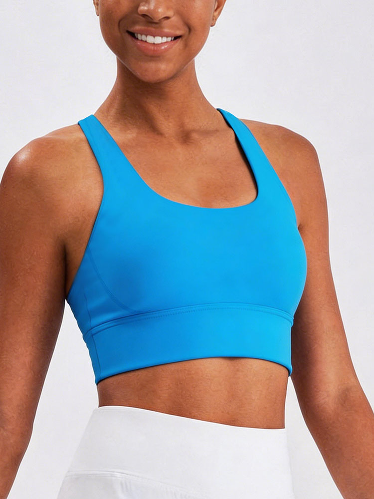 New Women's Solid Color High I - Sports Bra Racerback ulasan dan harga