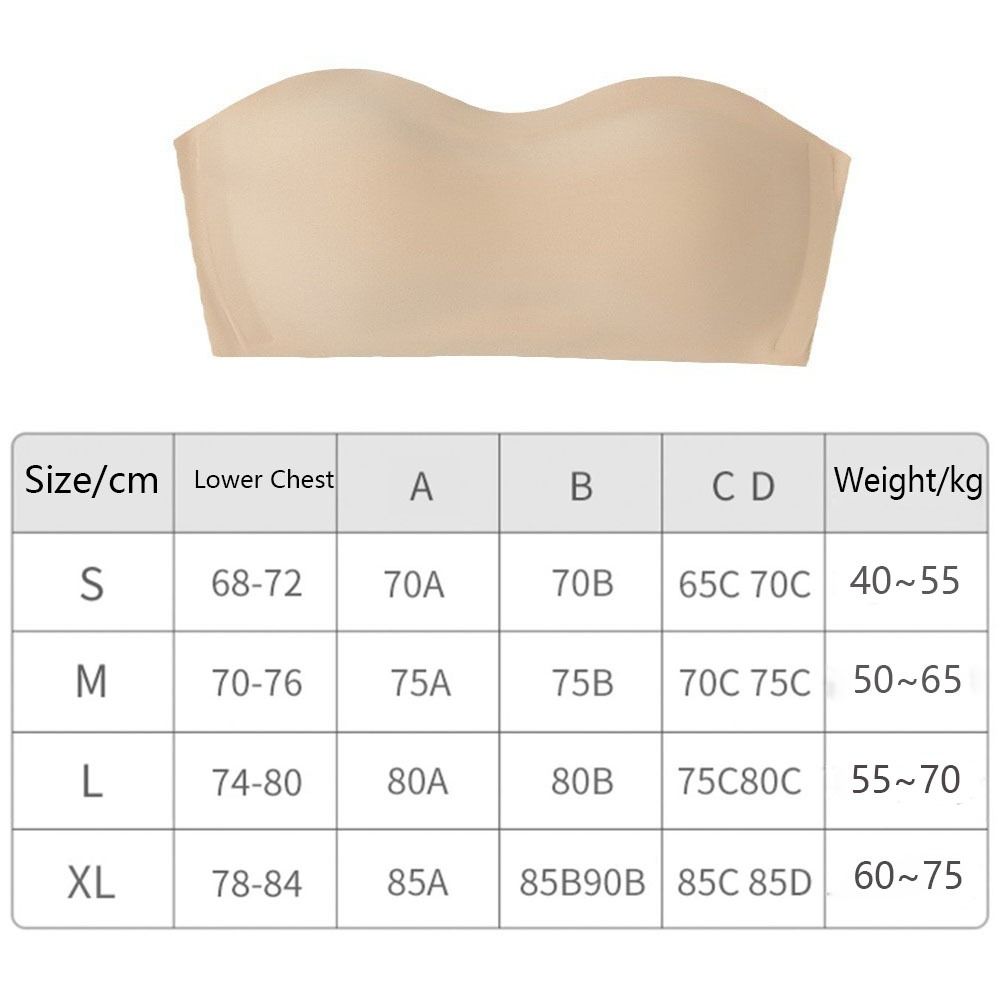 Solid Color Strapless Wrapped  - Plunge Bra Push Up ulasan dan harga