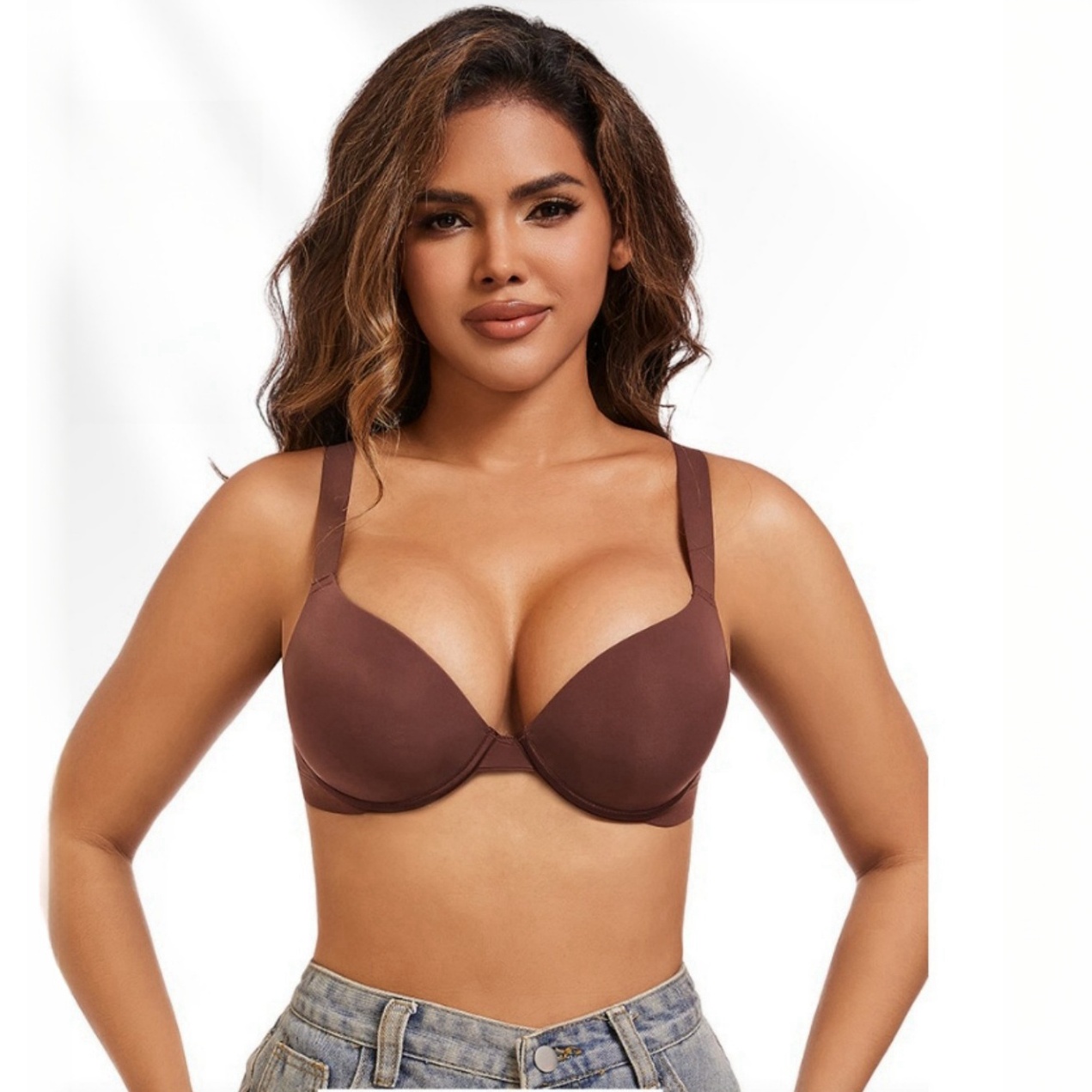 2025 Women's Plus Size Push Up - Demi Bra Balconette ulasan dan harga
