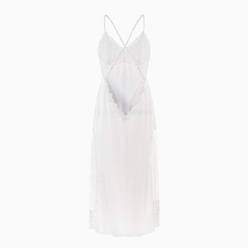 Bridal Satin Lace Robe Cami Sl - Sheer Mesh Bra ulasan dan harga