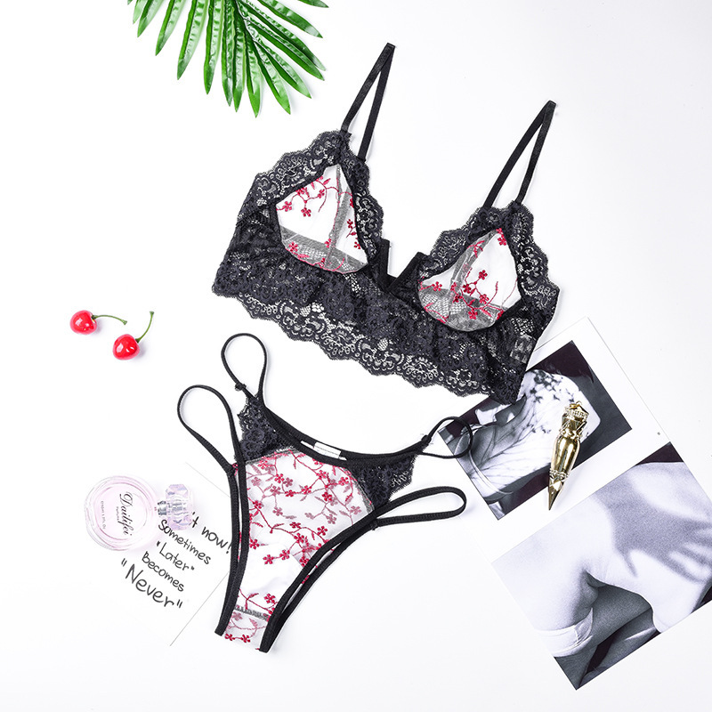 Women Lingerie Set Ultra Thin  - Lace Bralette Set ulasan dan harga
